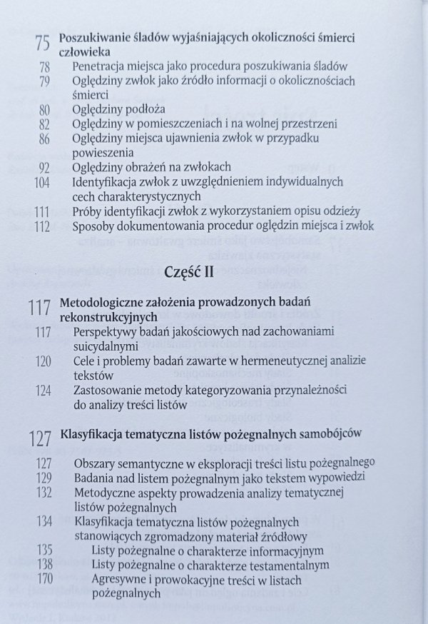 Śmierć samobójcza: perspektywa kryminalistyczna i pedagogiczna