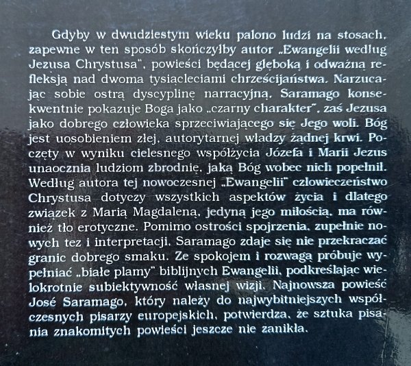 Jose Saramago Ewangelia według Jezusa Chrystusa