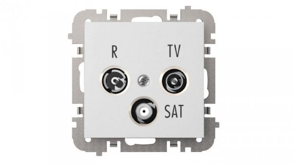 SANTRA gniazdo R-TV-SAT końcowe bez ramki podtynkowe biały 4153-10