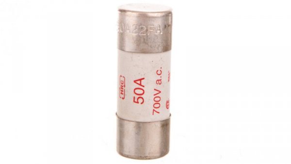 Wkładka bezpiecznikowa cylindryczna 22x58mm 50A aR 700V do półprzewodników FWP-50A22F