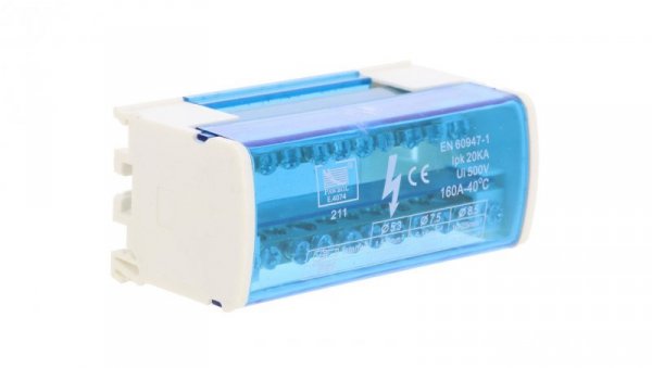 Blok rozdzielczy 125A 500V 2P 11-zaciskowy E.4074