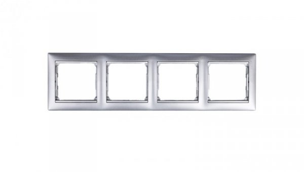 VALENA Ramka poczwórna pozioma aluminium tworzywo 770154