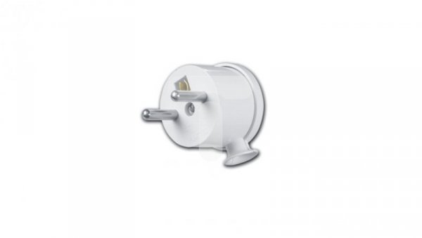 Wtyczka kątowa MINI z/u 16A 250V rozbieralna biała WT-15/BIAŁY
