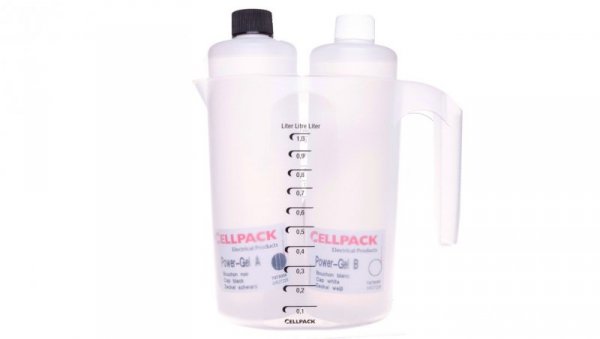 Dwuskładnikowy żel w butelkach, z pojemnikiem i mieszadłem, POWER GEL 1000ml, 335121