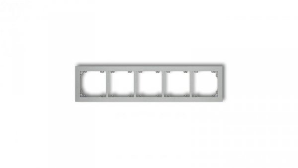 DECO Ramka pięciokrotna srebrny metalik 7DR-5