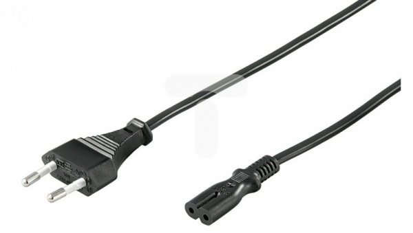Kabel zasilający EURO (radiowy) CEE 7/16 - IEC 320 C7 1,5m 50084