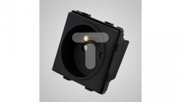 TouchMe Gniazdo z/u modułowe, czarne TM625B