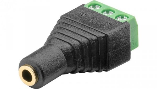 Gniazdo jack 3,5mm (3-pinowy, stereo) - mocowanie śrubowe 76746 /10szt./