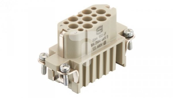 Złącze zaciskane (wkład) 15+PE żeńskie 250V 10A Han D 09210153101