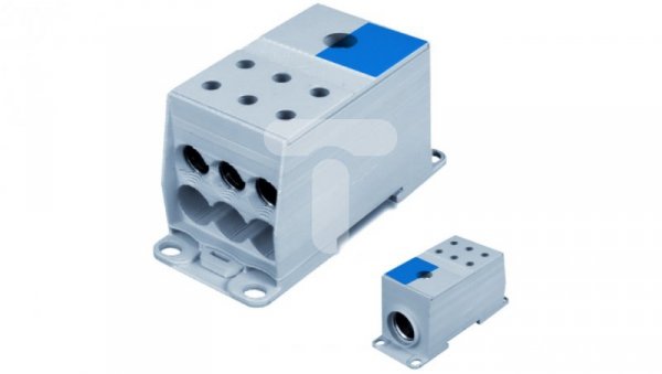 Blok rozdzielczy AL/CU 1-potencjałowy 175A we 1x95-240mm2 wy 6x10-50mm niebieski AUX38503N