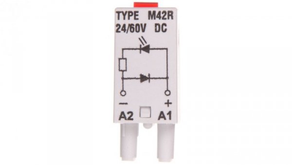 Moduł sygnalizacyjny LD (diody: LED czerwony + D) 24-60V DC M42R szary 854844