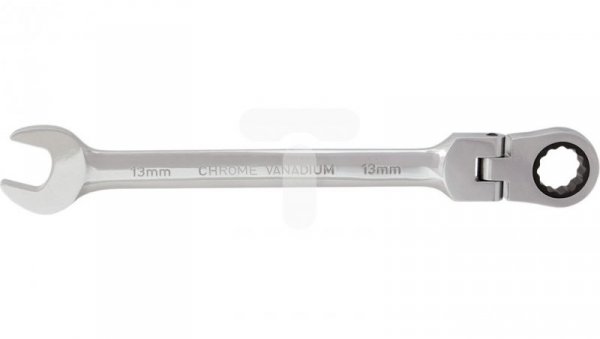 Klucz płasko-oczkowy z przegubem i grzechotką 13 x 185 mm 09-055