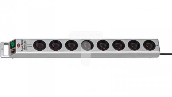 Listwa zasilająca Super-Solid Line 2,5m 8 gniazd srebrny H05VV-F 3G1,5 1153344118