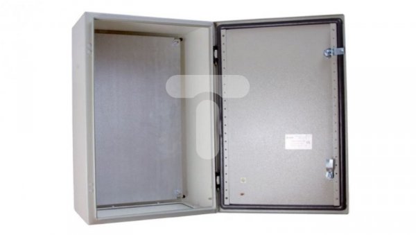 Obudowa metalowa 600x600x220mm IP65 z płytą montażową RN 606021 (RAL 7035) R30RS-01011101800
