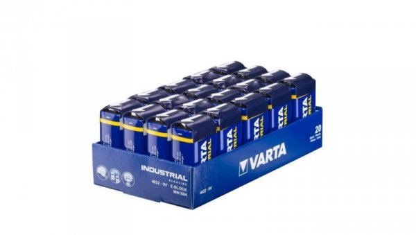 Bateria alkaliczna 6LR61 / R9 9V INDUSTRIAL /tacka 20szt./
