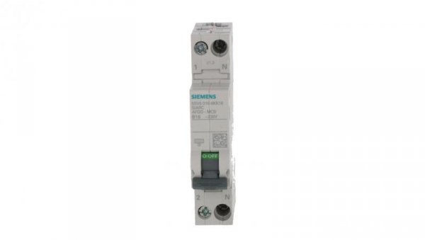 Przeciwpożarowy detektor iskrzenia z członem nadprądowym 2P B 16A 1 moduł 230V AFDD SENTRON 5SV6016-6KK16