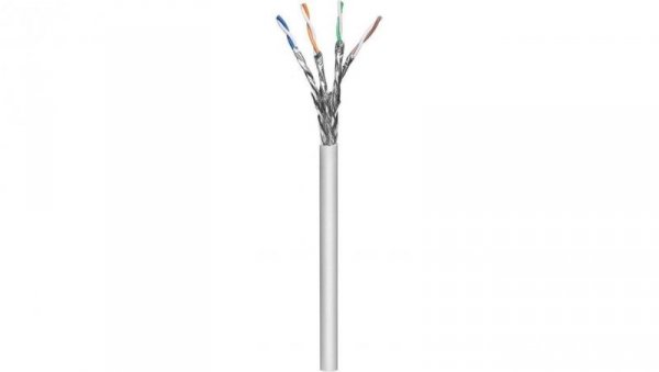 Kabel Skrętka Kat 6A S/FTP linka PIMF szara 100 procent miedzi ITP-C6A-FLS305 /305m/