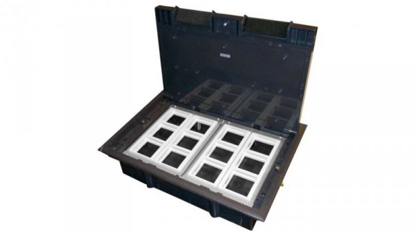 Puszka podłogowa (floorbox) 12M (45x45) regulowana głębokość, do podłogi technicznej (wylewka opcjonalnie) PP003