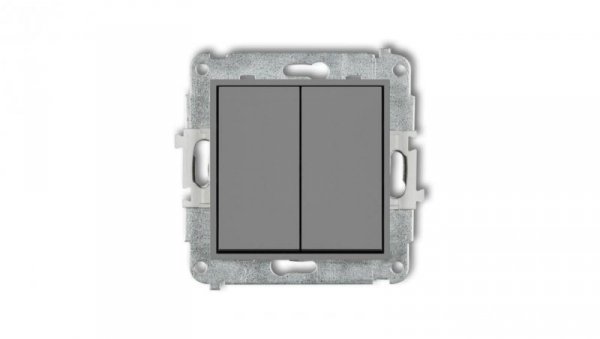 ICON Mechanizm łącznika podwójnego krzyżowego (dwa klawisze bez piktogramu) szary mat 27IWP-66.1