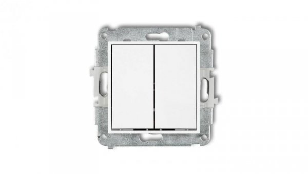 ICON Mechanizm łącznika podwójnego krzyżowego (dwa klawisze bez piktogramu) biały IWP-66.1