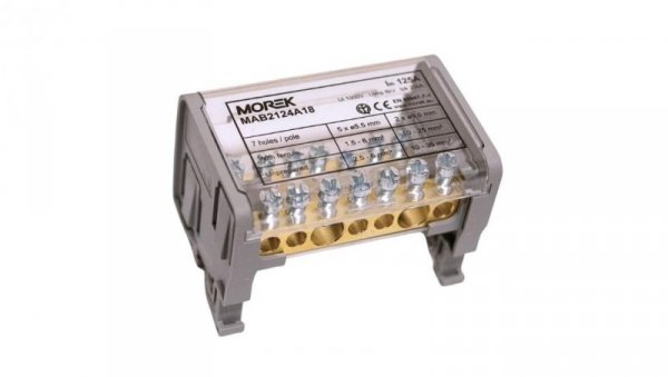 Blok dystrybucyjny Moblock 2P 1000V 125A-7 2x35 + 5x6mm² MAB2124A18