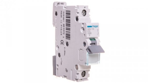 Wyłącznik nadprądowy 1P B 16A 10kA AC NBN116