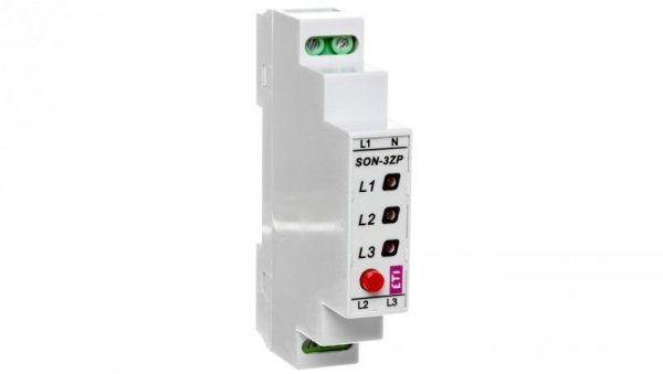Sygnalizator obecności napięcia LED 3x400V 3-fazowy z przyciskiem SON-3 ZP 002471410