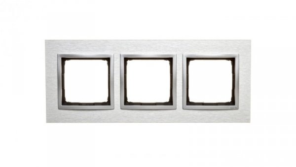 Simon 54 Nature Ramka potrójna metal INOX KLASYCZNY DRN3/77