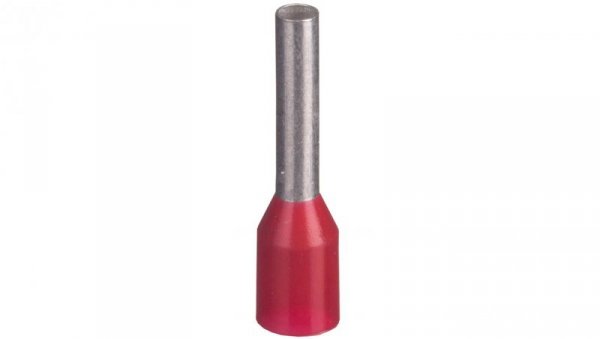 Końcówka tulejkowa izolowana TI 1mm2/8mm czerwona cynowana TI1L8x500 /500szt./