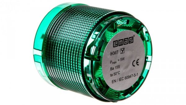 Moduł sygnalizacyjny 70mm, bez źródła światła, zielony, T0-IKM7Y