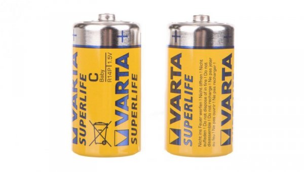 Bateria cynkowo-węglowa R14P / C /foliowane/ SUPERLIFE /2szt./
