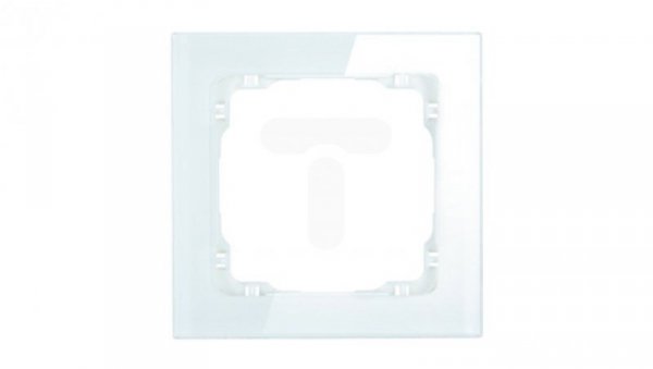 DECO Ramka pojedyncza - efekt szkła (ramka: biała spód: biały) biały 0-0-DRS-1