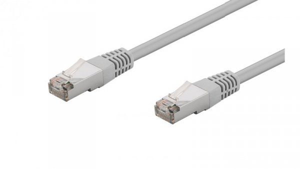 Kabel krosowy patchcord F/UTP kat.5e CCA szary 10m 73081