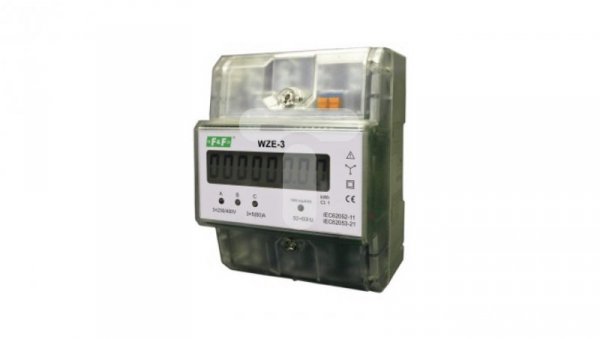 Trójfazowy licznik zużycia energii bezpośredni 80A, zgodność z MID WZE-3