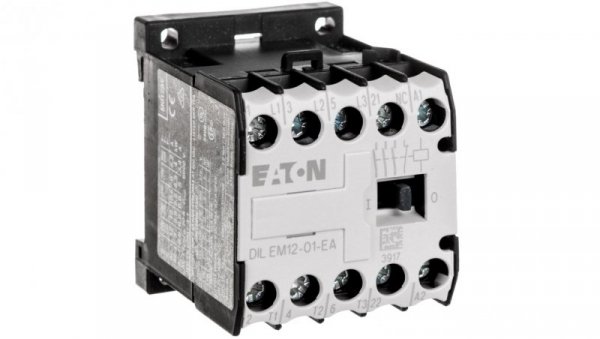 Stycznik mocy 12A 3P 230V AC 0Z 1R DILEM12-01-EA(230V50HZ,240V60HZ) 189989