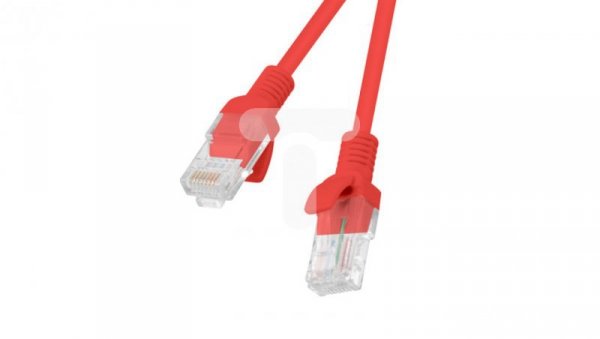 Kabel krosowy patchcord U/UTP kat.5e 1,5m czerwony PCU5-10CC-0150-R