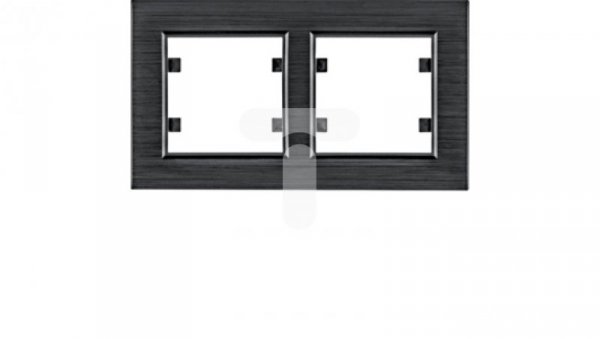 Lumina passion Ramka 2-krotna pozioma aluminium czarne WL9223