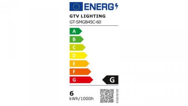 Żarówka LED E27 B45C 6W 470lm 3000K AC220-240V 160st. G-Tech GT-SMGB45C-60