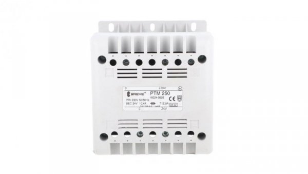 Transformator 1-fazowy bezpieczeństwa PTM 250 230/ 24V 10,4A, na szynę DIN, IP21, Ta 40, 16024-9928
