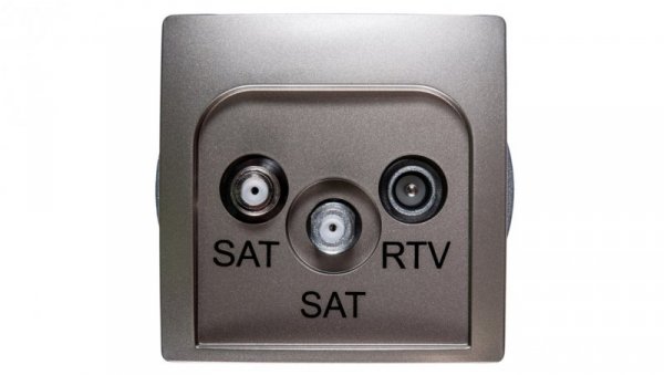 Simon Basic Gniazdo antenowe SAT/SAT/RTV końcowe satynowe BMZAR+SAT3.1-P2.01/29