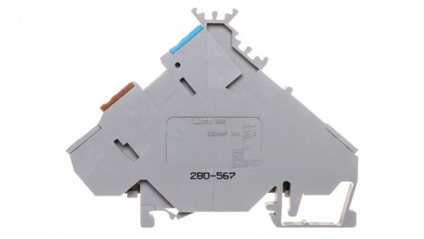 Złączka 0,08-2,5mm2 szary 20A DIN 35mm 280-567 /20szt./