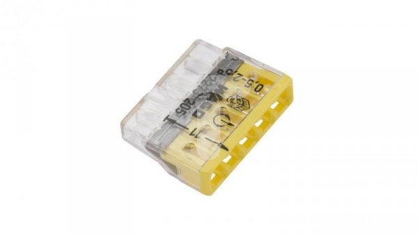 Szybkozłączka 5x 0,5-2,5mm2 transparentna/żółta 2273-205 /100szt./