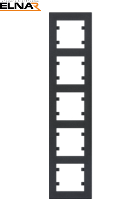 Lumina intense Ramka 5-krotna pionowa czarna WL5653