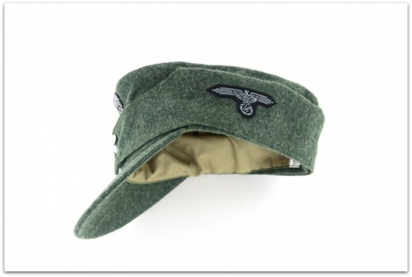 MC074 OFICERSKA CZAPKA POLOWA M43 WAFFEN-SS - SUKNO