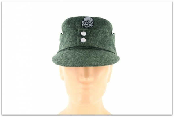 MC074 OFICERSKA CZAPKA POLOWA M43 WAFFEN-SS - SUKNO