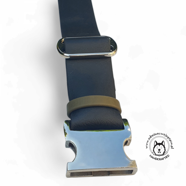 Obroża dla psa z klamrą zatrzaskową ALU-MAX® L (35 - 50 cm) oryginalny BIOTHANE® 38 mm
