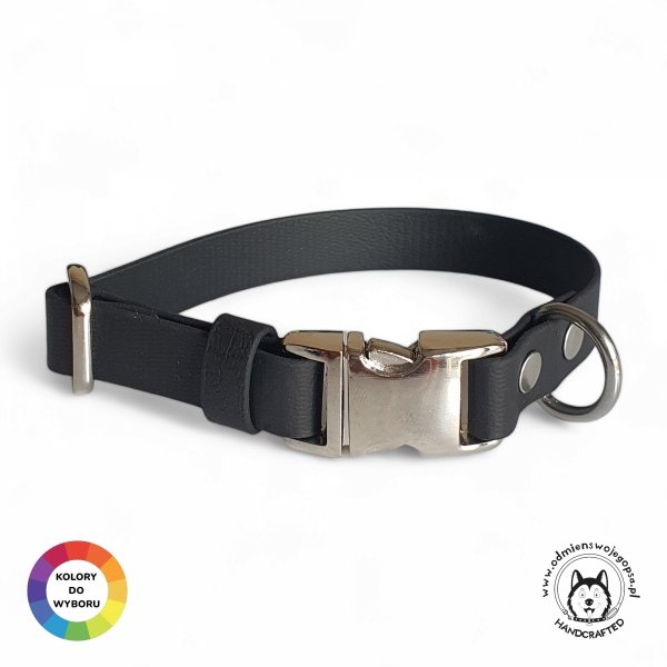 Obroża dla małego pieska z klamrą zatrzaskową ALU-MAX® S (20 - 30 cm) oryginalny BIOTHANE® 16 mm
