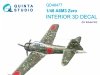 Quinta Studio QD48477 A6M3 Zero 3D-Printed coloured Interior on decal paper (Eduard) 1/48