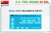 MiniArt 49001 U.S. FUEL DRUMS 55 GAL. 1/48