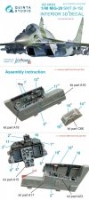 Quinta Studio QD48024 MiG-29 SMT (9-19) 3D-Printed & coloured Interior on decal paper (for GWH kits) 1/48